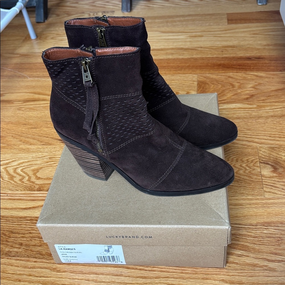 Lucky Brand suede booties